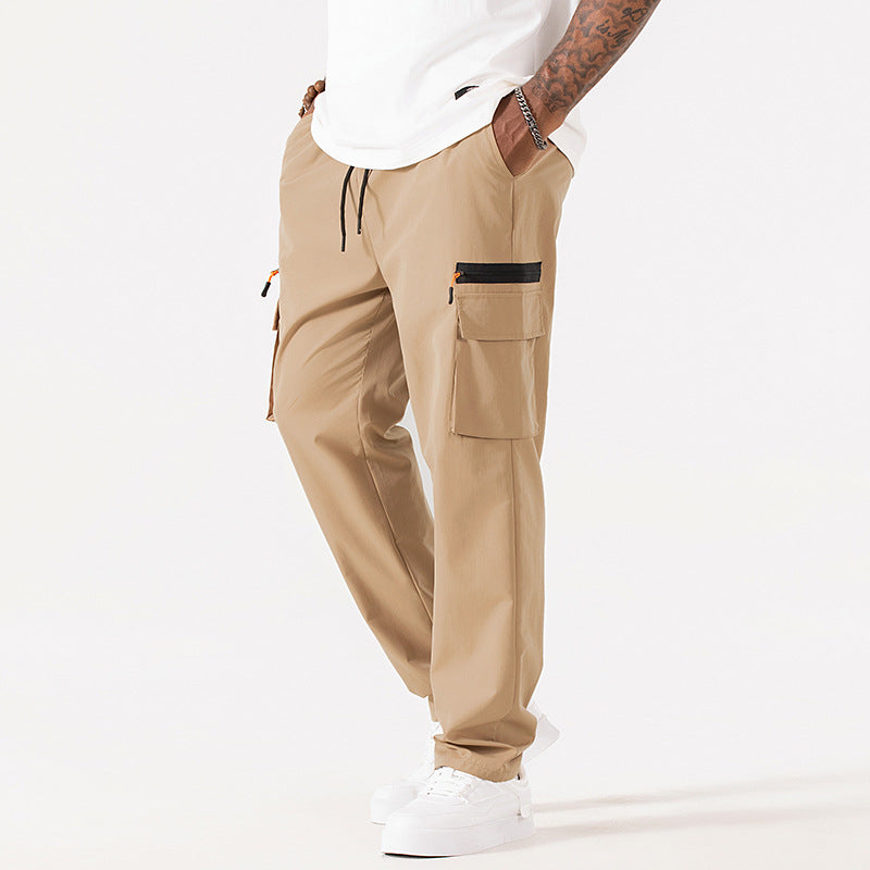 Herren Utility-Cargo-Hose mit elastischem Bund und Kordelzug Drune