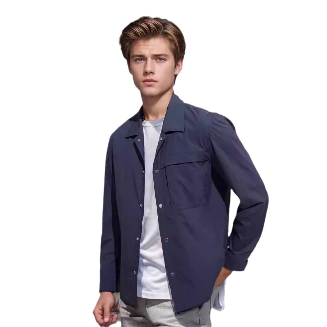 Herren leichte Utility-Jacke mit praktischen Taschen und modernem Design Drune