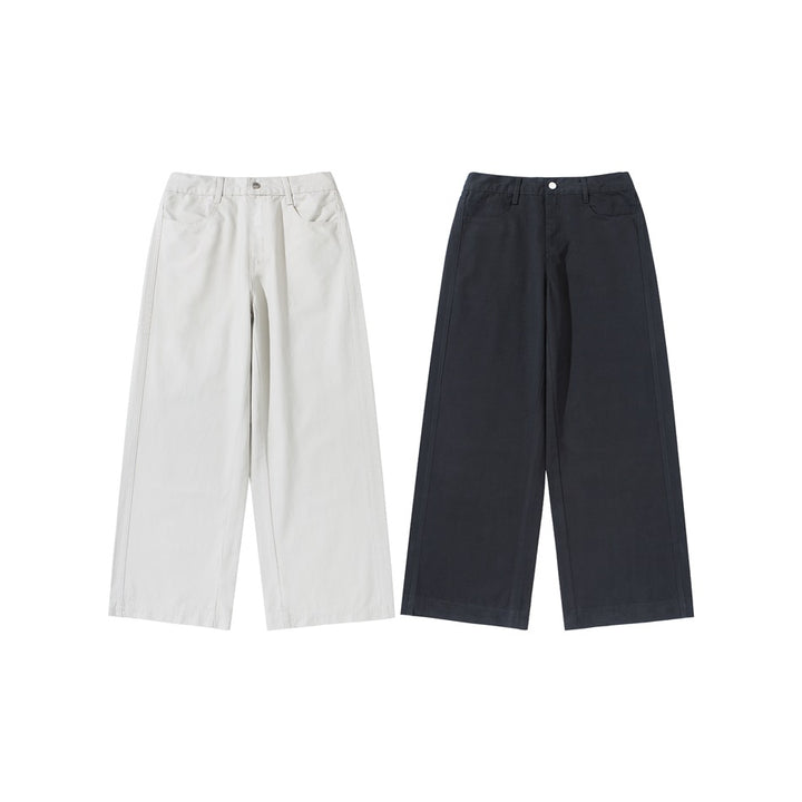 Damen Hochtaillierte Culotte-Hose aus Baumwoll-Twill mit weitem Bein Drune