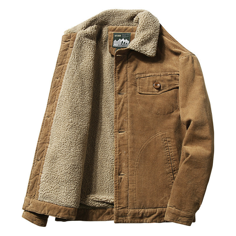 Herren Klassische Cordjacke Drune