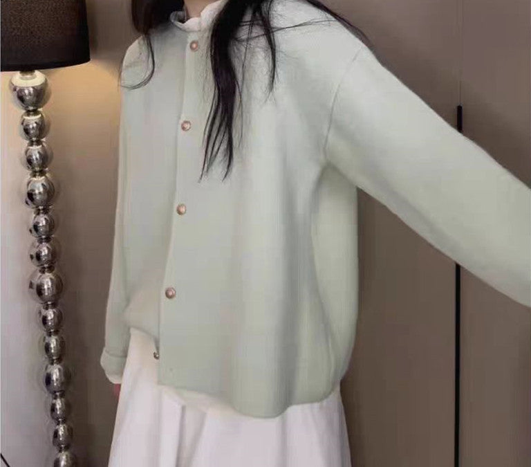 Damen Grobstrickjacke mit eleganter Knopfleiste und lässigem Schnitt Drune