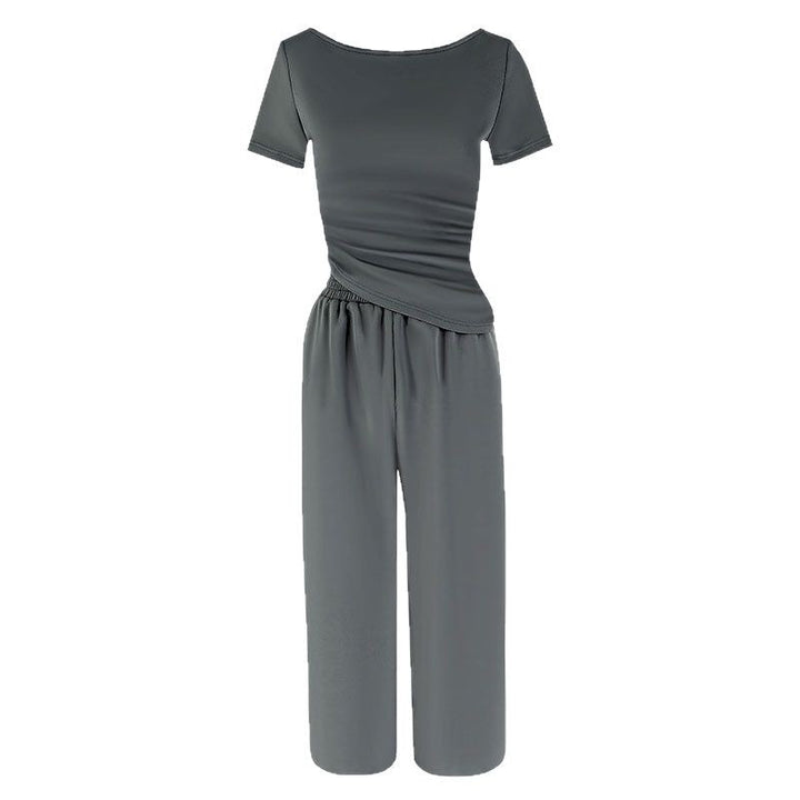 Damen Jumpsuit mit asymmetrischem Schnitt und weit geschnittenem Bein Drune