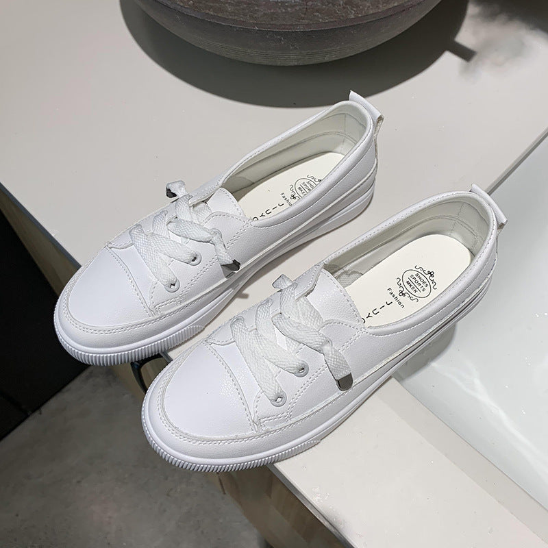 Damen Minimalistische Low-Top Sneaker aus Kunstleder mit gepolstertem Komfortfußbett Drune