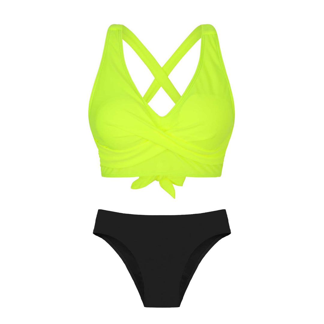 Damen Zweiteiliger Badeanzug mit floralem Design Drune