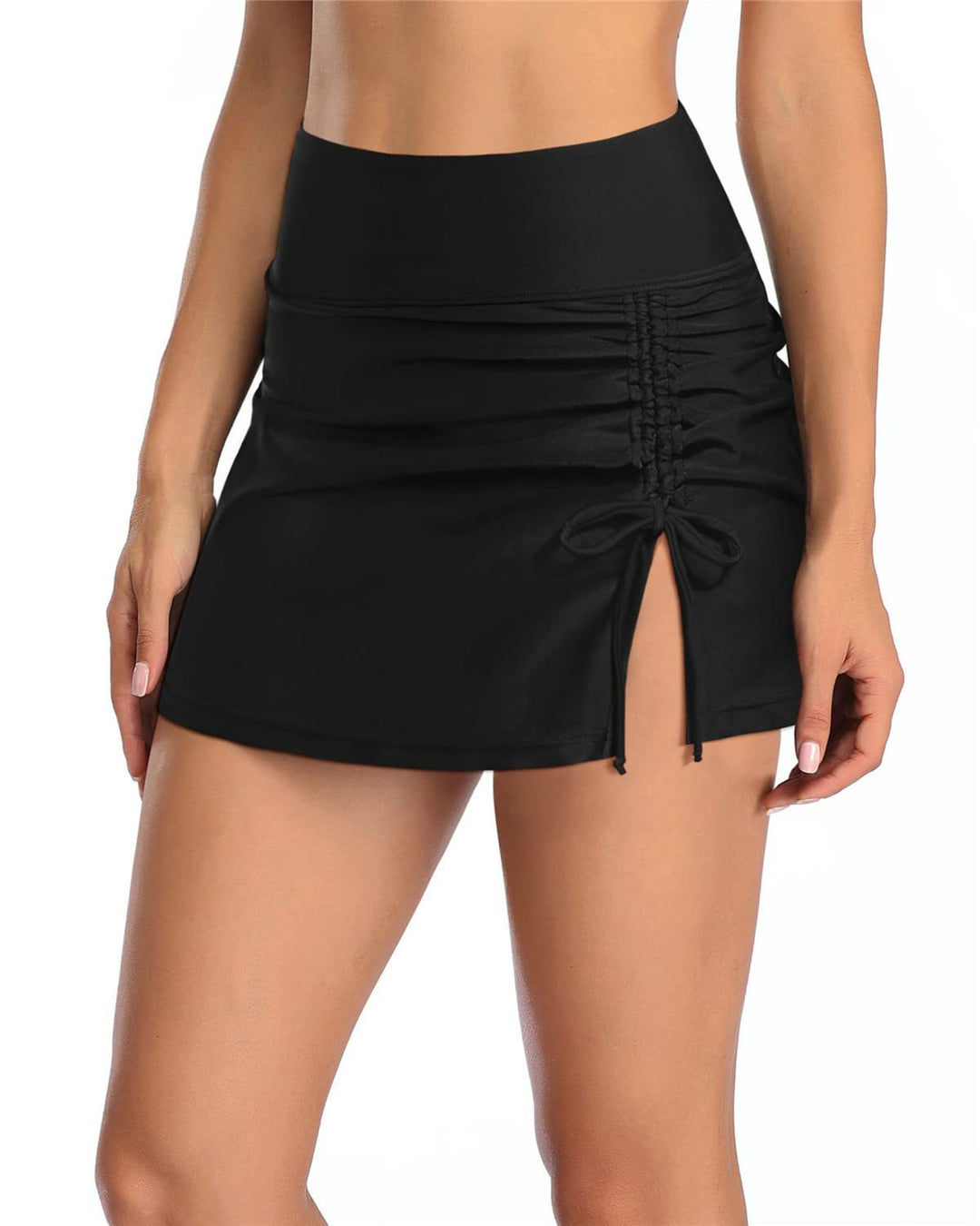 Damen Sportlicher Wickelrock Drune