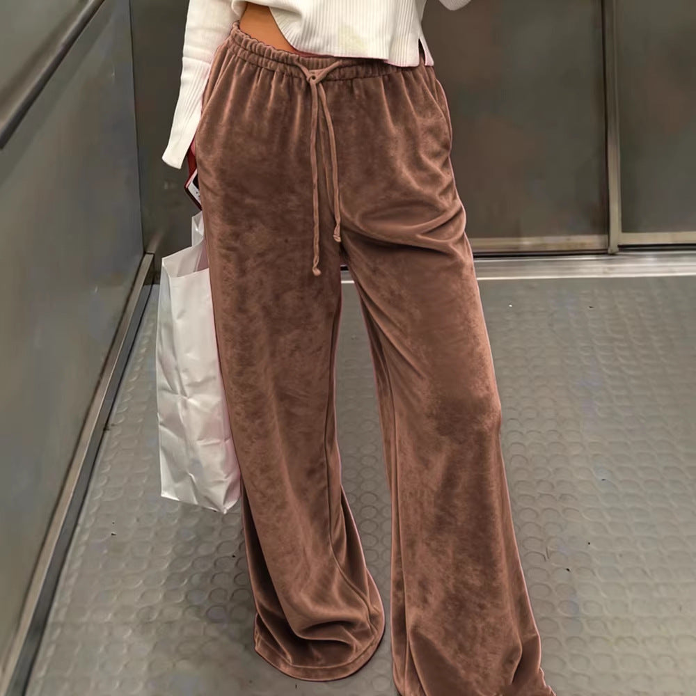 Damen Gemütliche und elegante Samthose Drune