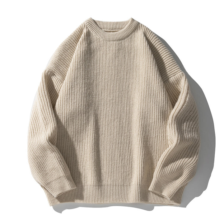 Unisex Oversize Grobstrickpullover mit Raglanärmeln und gerippten Bündchen Drune