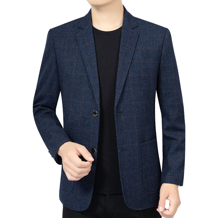 Herren Kariertes Slim-Fit Sakko aus Wollmischung Drune