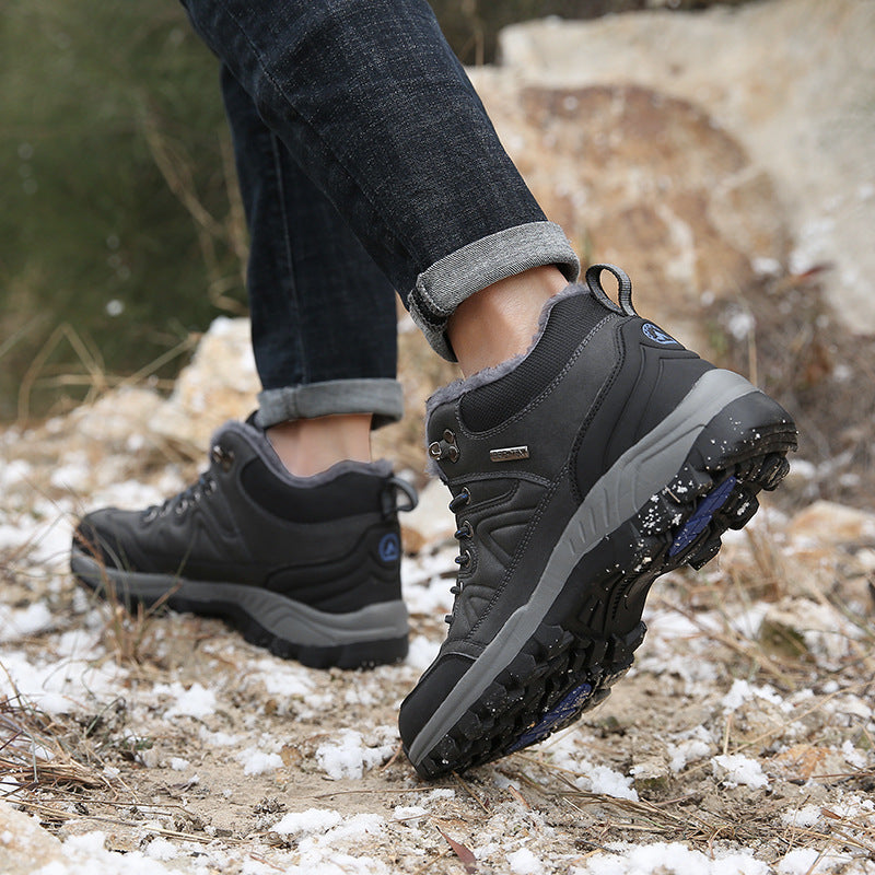 Herren wasserdichte Winter-Trekkingschuhe mit gefüttertem Innenfutter, verstärkter Zehenkappe und griffiger Profilsohle Drune