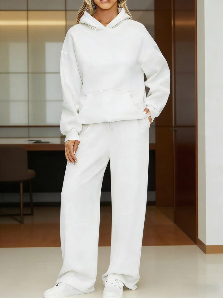 Damen nan kuscheliges Oversize Hoodie und weite Jogginghose Set Drune