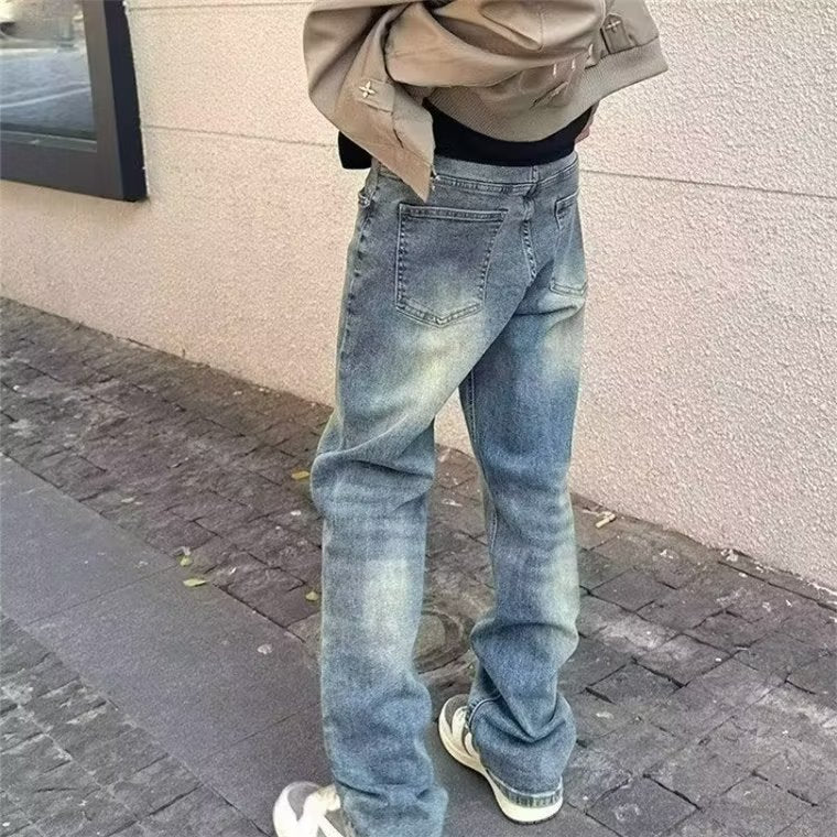 Herren High-Waist Jeans im Used-Look mit lässiger Passform Drune