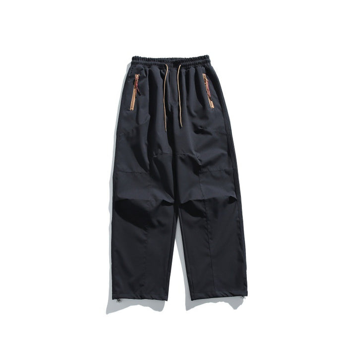 Herren Cargo-Hose mit elastischem Bund, Knie-Paneelen und Reißverschluss-Saum Drune