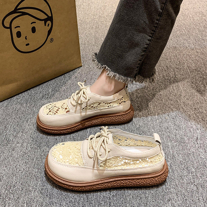 Damen Komfortable Freizeit Sneakers mit atmungsaktiver Oberflächenstruktur Drune
