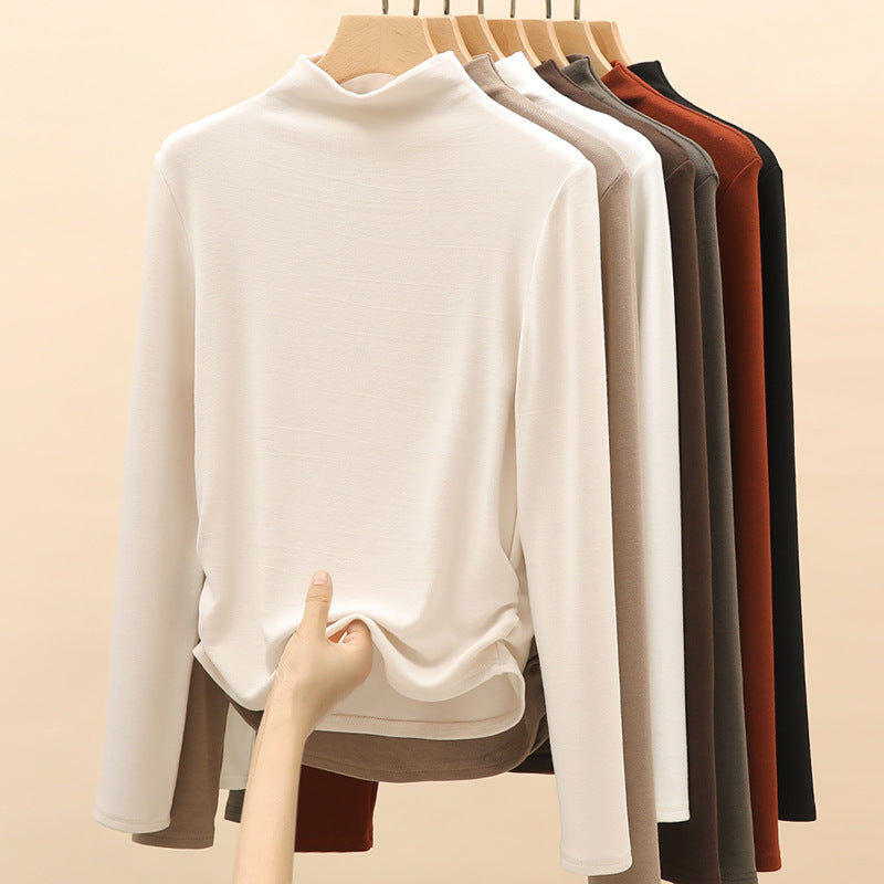 Damen Elegantes Langarmshirt mit hochgeschlossenem Kragen Drune 1787620449