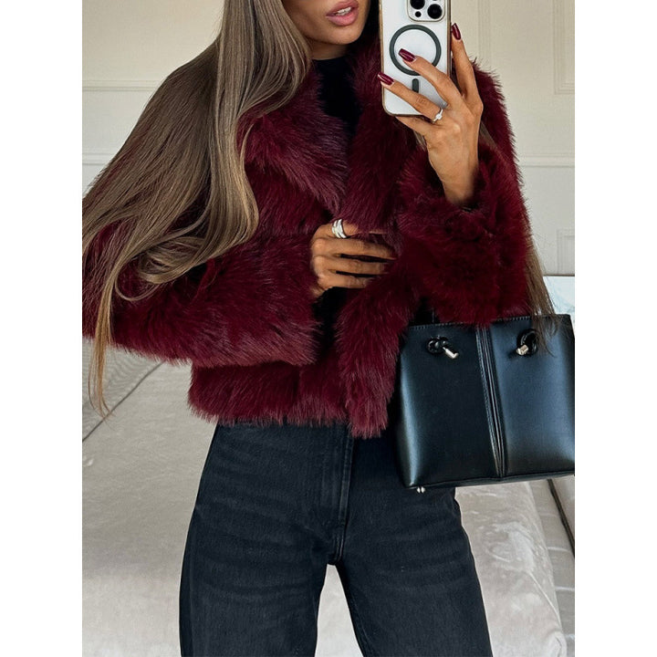 Damen Kunstfelljacke mit elegantem Schnitt Drune
