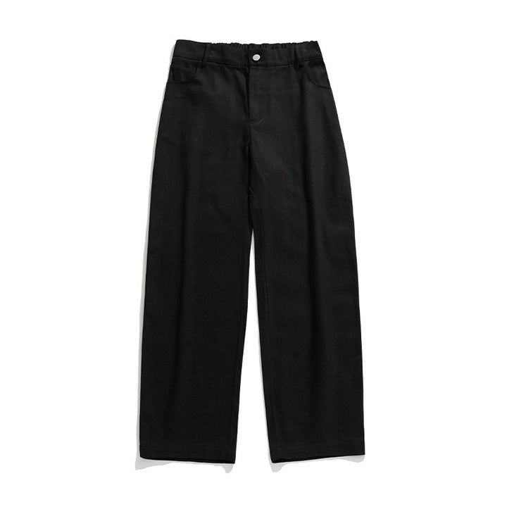 Damen Weite hochtaillierte Chino-Hose aus Baumwollmix mit geradem Bein Drune