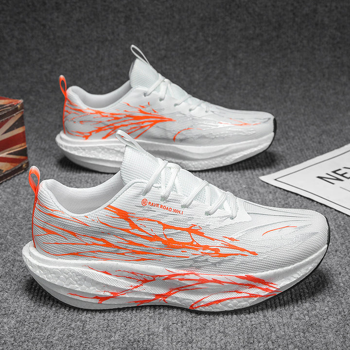 Unisex leichte Performance-Laufschuhe mit gestricktem Obermaterial, reaktiver Hohlkern-Zwischensohle und dynamischem Grafikprint Drune