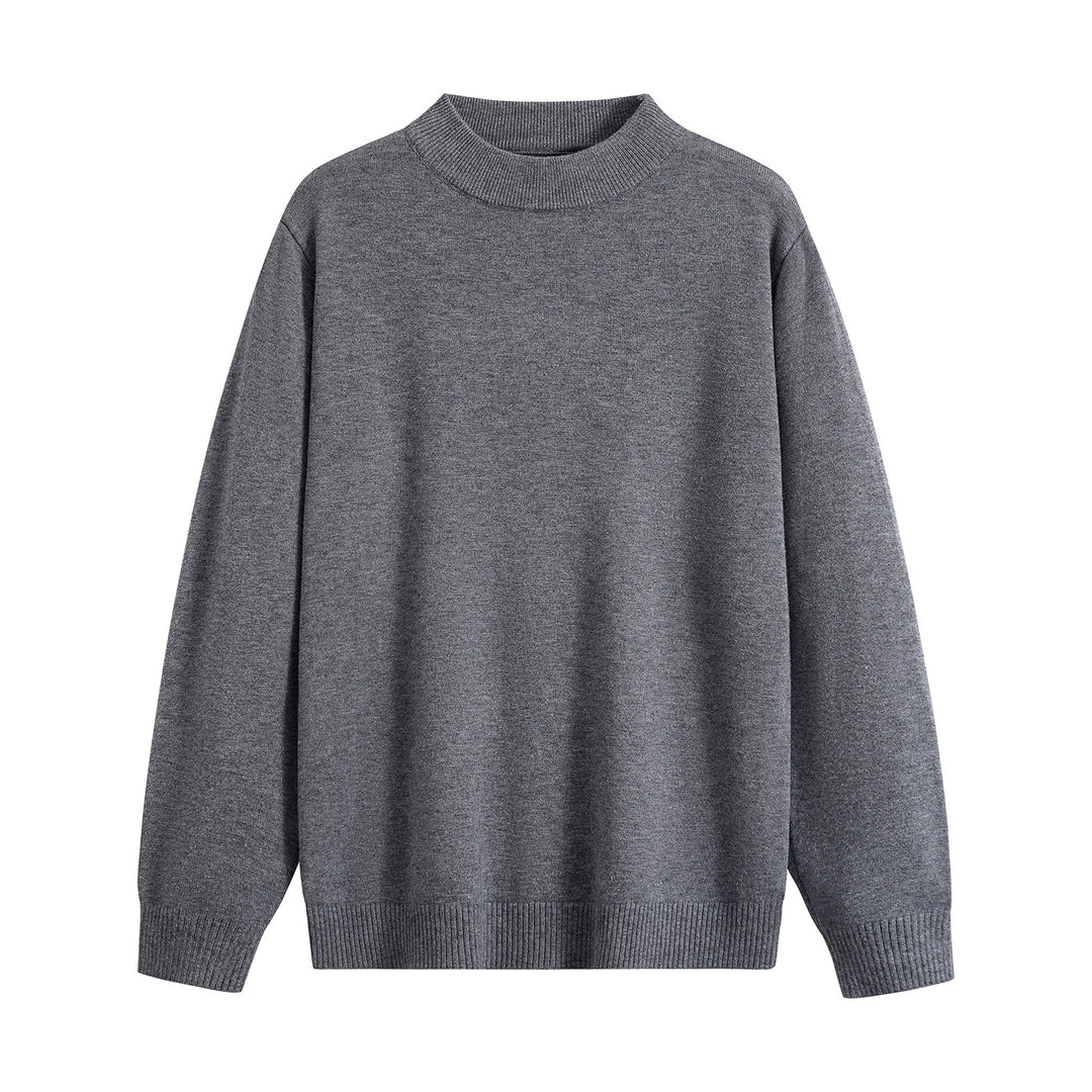 Unisex Oversize Rundhals-Pullover aus schwerer Baumwollmischung mit gerippten Bündchen Drune