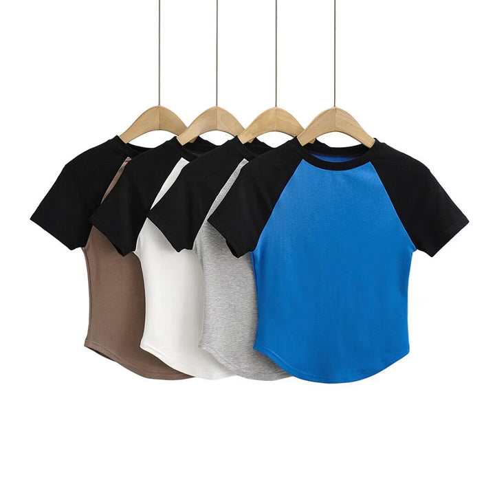 Damen Raglan-T-Shirt mit farblich abgesetzten Ärmeln und hochwertigem Komfortstoff Drune