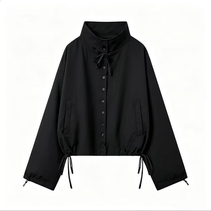 Damen Kurzer Funktions‑Blouson mit hohem Stehkragen und Kordelzugsaum Drune