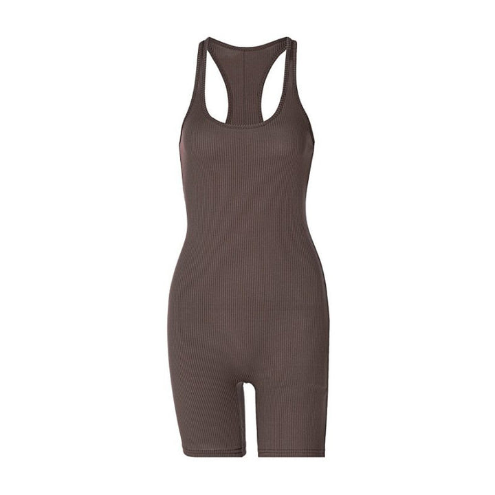 Damen sportlicher Einteiler im lässigen Rippdesign Drune