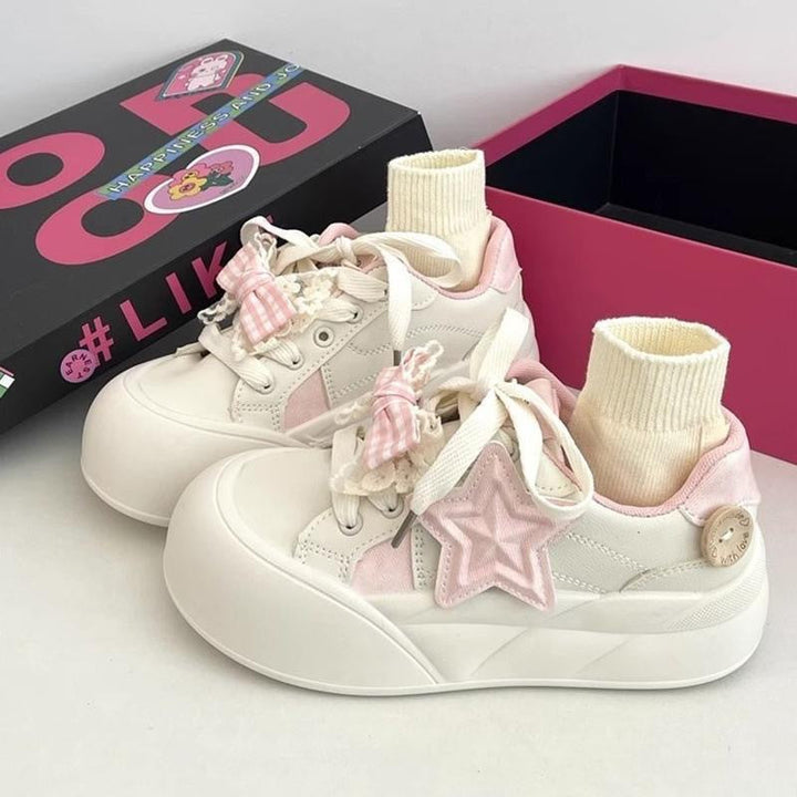 Damen Sneakers aus hochwertigem Leder mit modischem Socken-Design von Drune