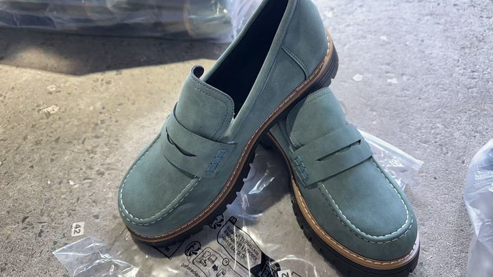 Damen Robuste Penny-Loafer mit profilierter Gummisohle Drune