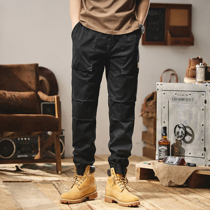 Herren Funktionale Kargo-Joggerhose mit Kniepaneelen, elastischen Bündchen und Mehrfachtaschen Drune