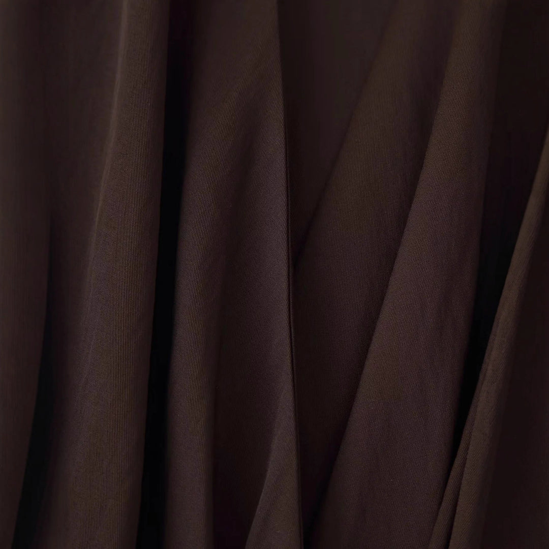 Damen nan langärmliges Hemdblusenkleid mit Taillengürtel und femininer A-Linien-Silhouette Drune