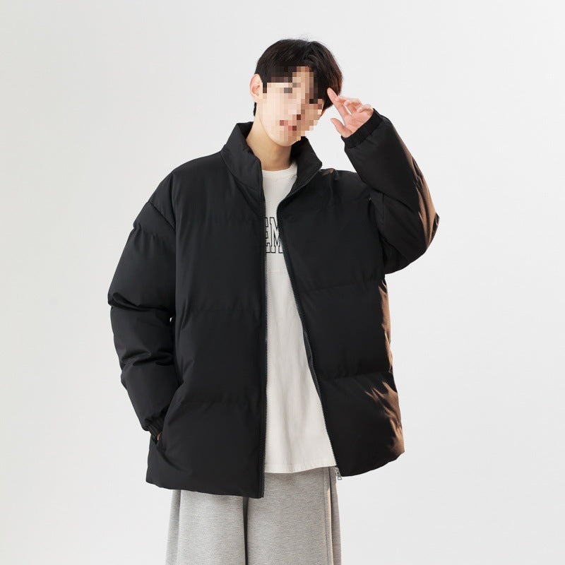 Herren Wattierte Oversize-Pufferjacke mit hohem Stehkragen & elastischen Bündchen Drune