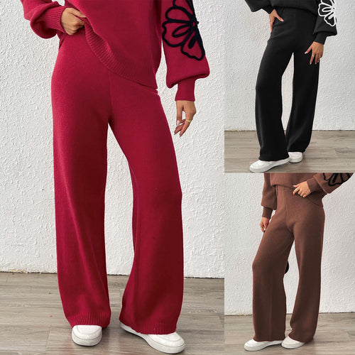 Damen Weite Strickhose Drune