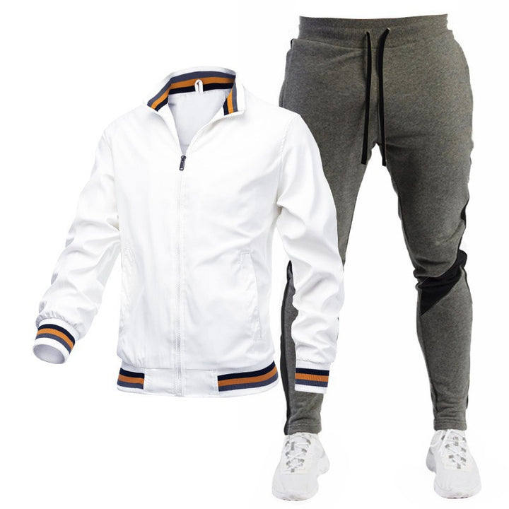 Herren Sportliches Trackjacke und Jogginghose Set Drune