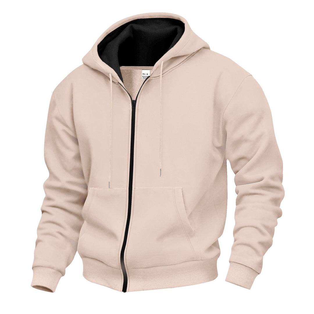 Herren Premium Kapuzenjacke mit durchgehendem Reißverschluss und weichem Fleece-Futter Drune