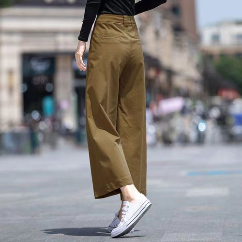Damen Weitgeschnittene Hose mit hohem Bund Drune