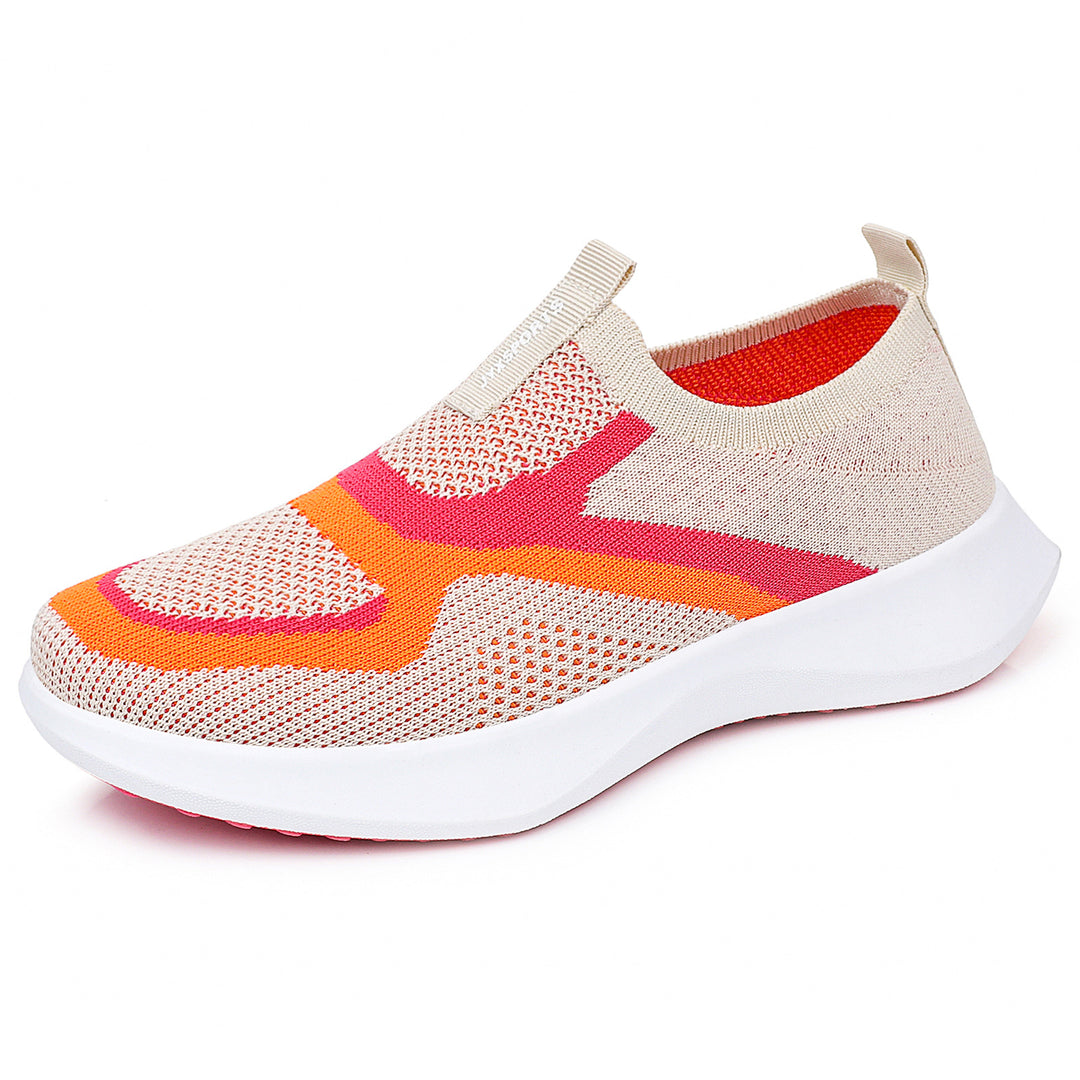 Damen nan nahtloser Strick-Sockensneaker mit elastischem Einstieg, atmungsaktiver Mesh-Struktur und leichter EVA-Dämpfung Drune
