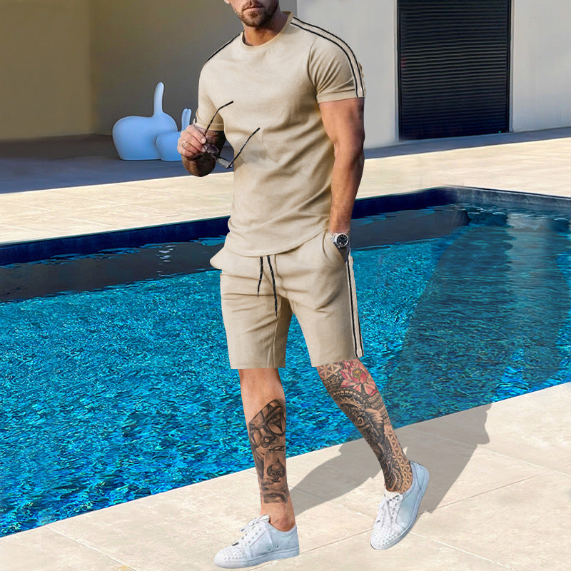 Herren Sportliches T-Shirt und Shorts Set Drune