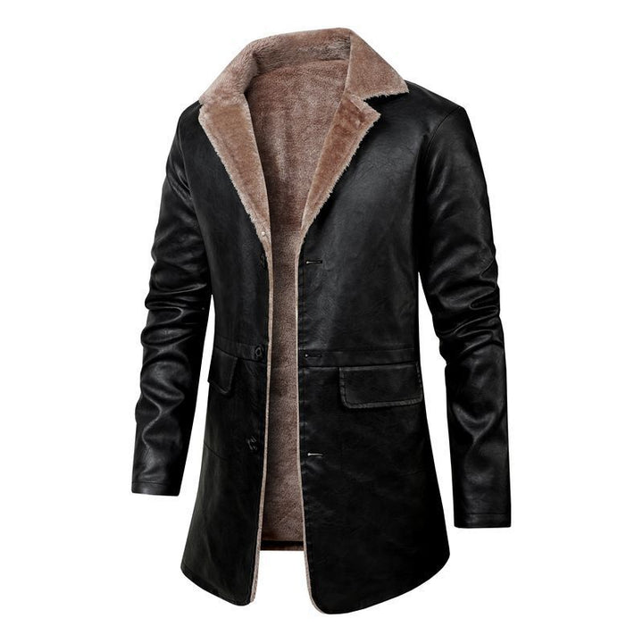 Herren Elegante Lederjacke mit weichem Innenfutter Drune