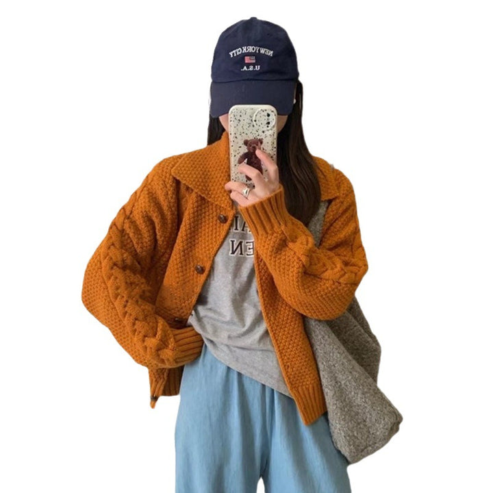 Damen gestrickte Oversized-Jacke mit Zopf- und Strukturdesign Drune