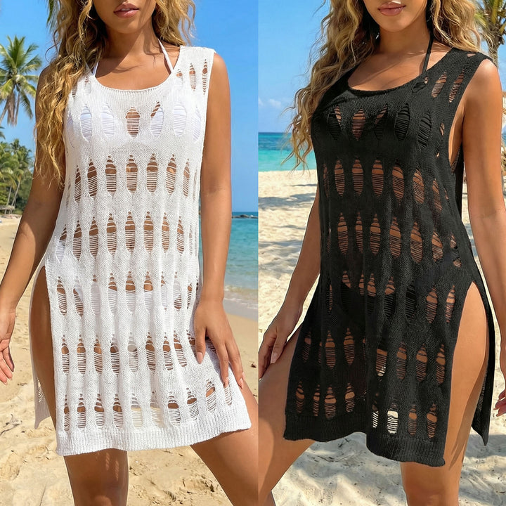 Damen luftiger Häkel-Strandüberwurf Drune 1779788244