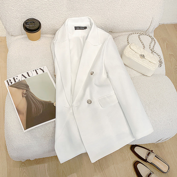 Damen Eleganter Blazer mit doppelter Knopfreihe Drune