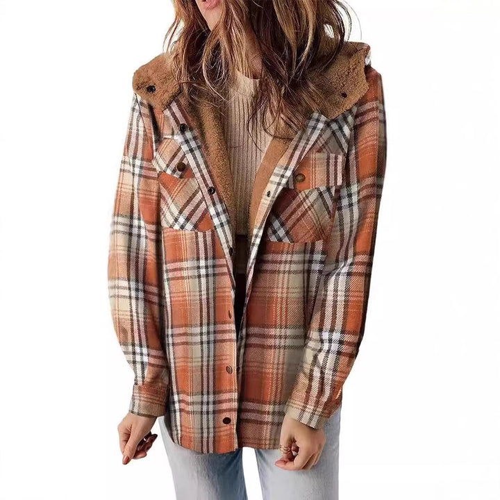 Damen Flanelljacke mit Fleecefutter Drune
