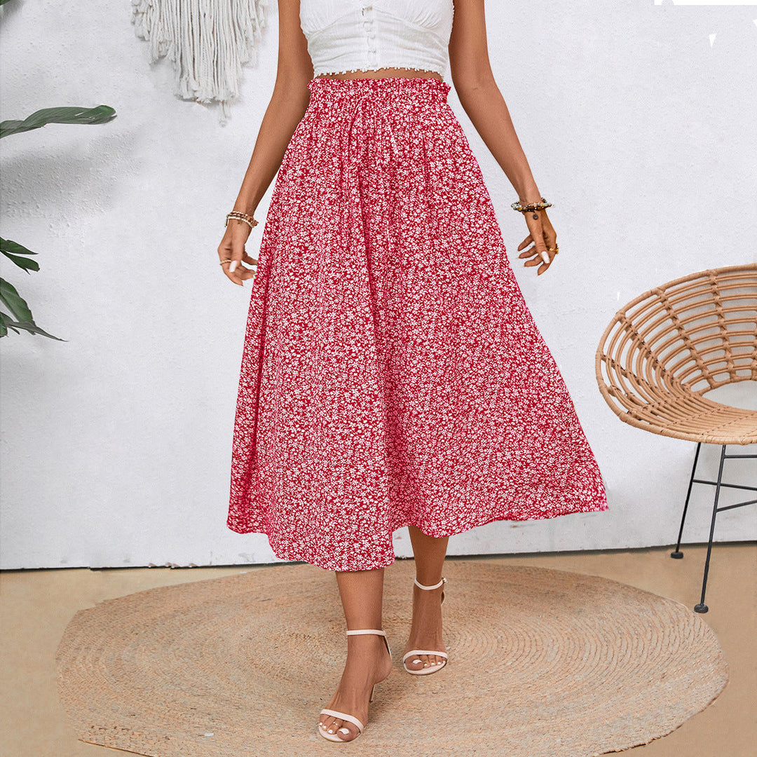 Damen Maxirock mit floralem Muster Drune