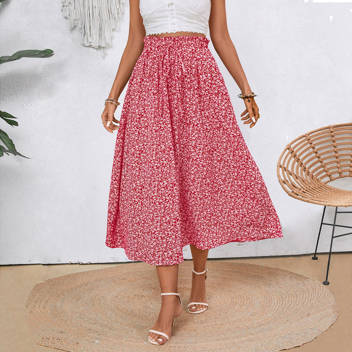 Damen Maxirock mit floralem Muster Drune