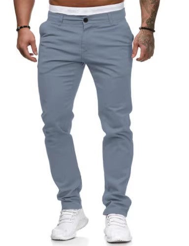 Herren elegante Slim-Fit Chinohose mit elastischem Bund und praktischen Taschen Drune