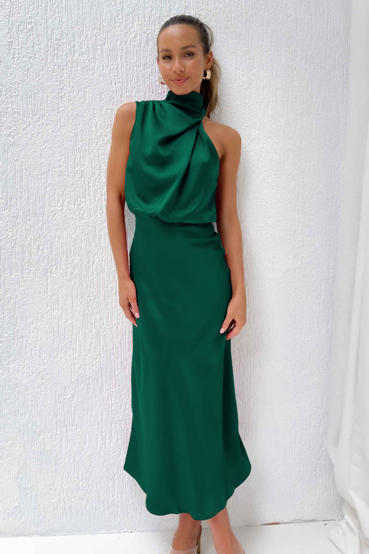 Damen Maxikleid mit Wickeloberteil Drune