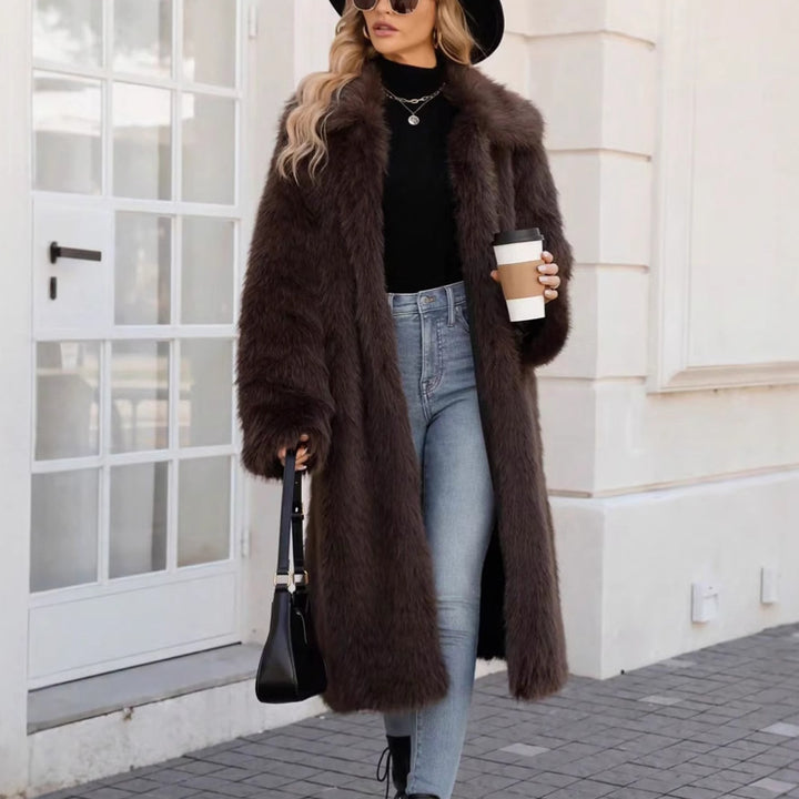 Damen Modischer Long Coat Drune