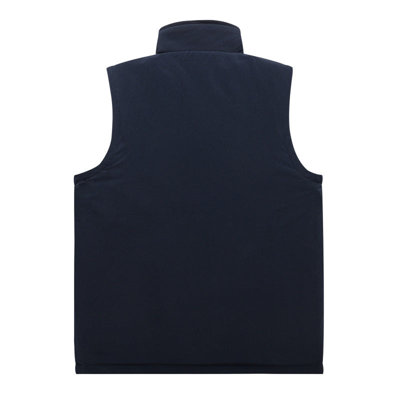 Herren Winddichte Softshell-Weste mit hochflorigem Fleece-Innenfutter, Stehkragen und verdeckten Eingrifftaschen Drune