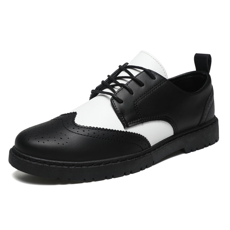 Herren Schnürschuhe mit klassischer Brogue-Zehenpartie und modischem Farbkontrast Drune