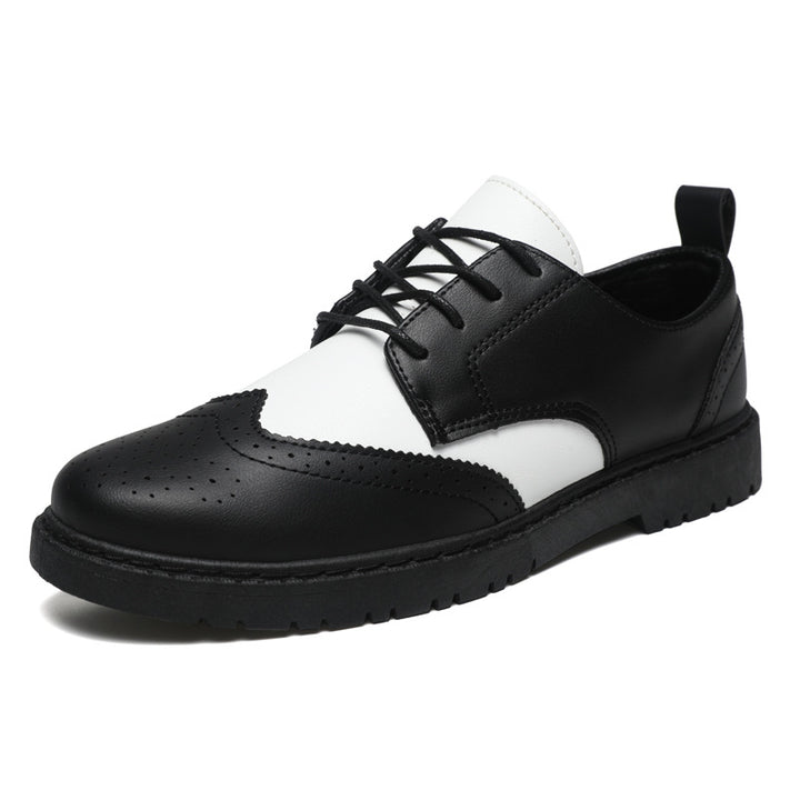 Herren Schnürschuhe mit klassischer Brogue-Zehenpartie und modischem Farbkontrast Drune