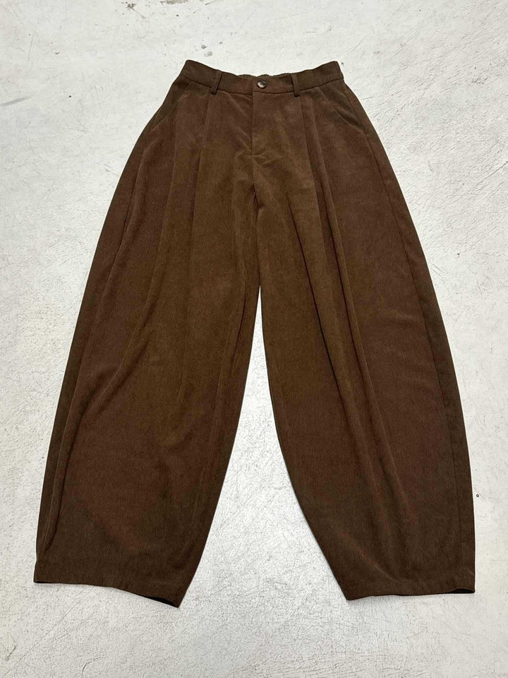 Damen weite Cordhose mit Falten Drune